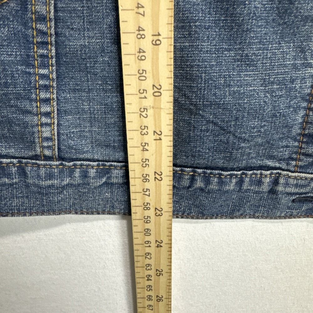 Levi Strauss Signature Denim Trucker Jacket Kids XL 16/18 Blue Stretch Cotton - Picture 6 of 9